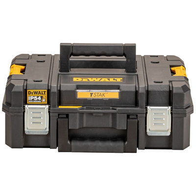 DeWALT TSTAK Shallow Box Plastic Tool Box, 440 x 440 x 162mm
