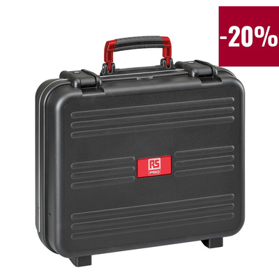 RS PRO 2 drawers  Polypropylene Tool Case, 430 x 320 x 190mm