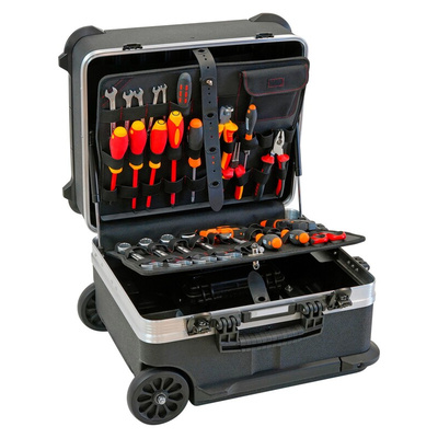 GT Line Plastic Tool Case, with 2 Wheels, 470 x 390 x 347mm