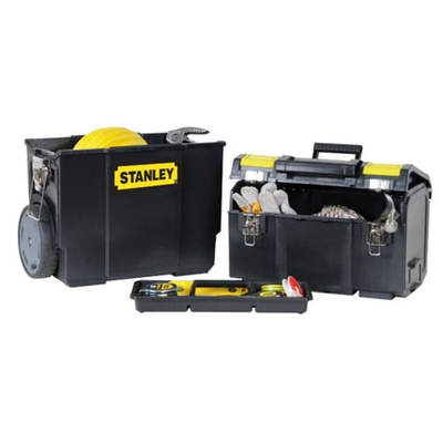 Stanley 2 in 1 2 drawers  Plastic Tool Box, with 2 Wheels, 475 x 284 x 475mm