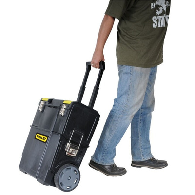 Stanley 2 in 1 2 drawers  Plastic Tool Box, with 2 Wheels, 475 x 284 x 475mm