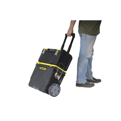Stanley 3 in 1 2 drawers  Plastic Tool Box, with 2 Wheels, 475 x 284 x 475mm