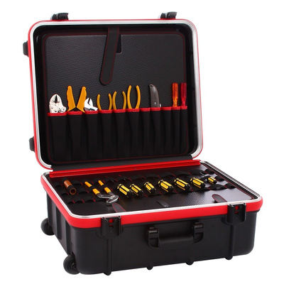 RS PRO Plastic Tool Case, with 2 Wheels, 560 x 460 x 195mm