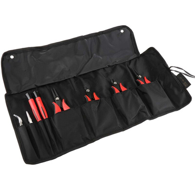 RS PRO 8 Piece Electronics Tool Kit with Roll
