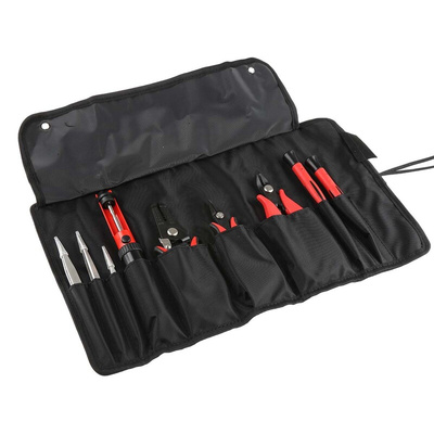 RS PRO 9 Piece Electronics Tool Kit with Roll