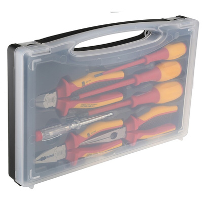RS PRO 7 Piece Electricians Tool Kit with Case, VDE Approved