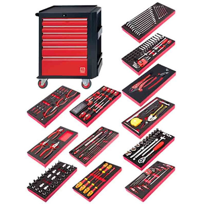 RS PRO 213 Piece Engineers Tool Kit with Trolley