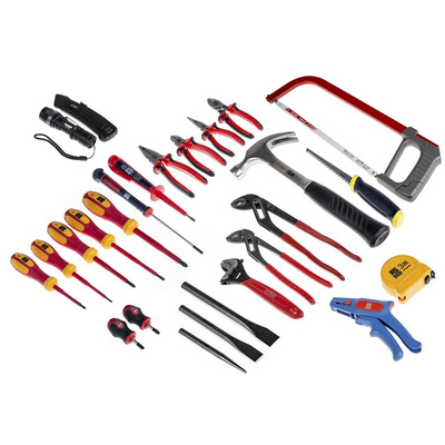 RS PRO 32 Piece Electricians Tool Kit with Case, VDE Approved