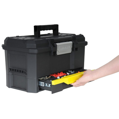 Stanley One Touch 1 drawer  Tool Box, 481 x 279 x 481mm