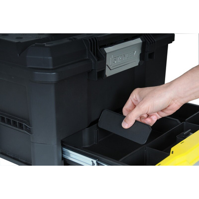 Stanley One Touch 1 drawer  Tool Box, 481 x 279 x 481mm