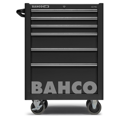 Bahco 6 drawer Stainless Steel (Top) Wheeled Tool Chest, 985mm x 677mm x 501mm