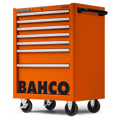 Bahco 7 drawer Stainless Steel (Top) Wheeled Tool Chest, 985mm x 677mm x 501mm