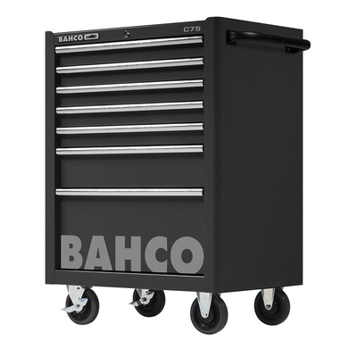 Bahco 7 drawer Stainless Steel (Top) Wheeled Tool Chest, 985mm x 677mm x 501mm