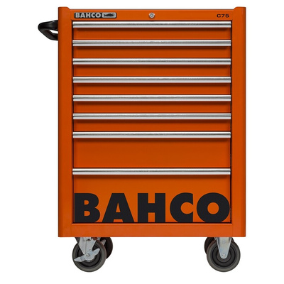 Bahco 8 drawer Stainless Steel (Top) Wheeled Tool Chest, 985mm x 677mm x 501mm