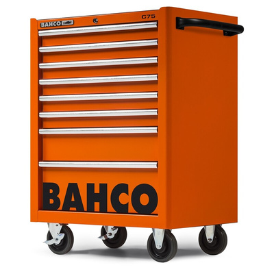 Bahco 8 drawer Stainless Steel (Top) Wheeled Tool Chest, 985mm x 677mm x 501mm