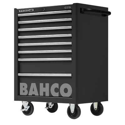 Bahco 8 drawer Stainless Steel (Top) Wheeled Tool Chest, 985mm x 677mm x 501mm