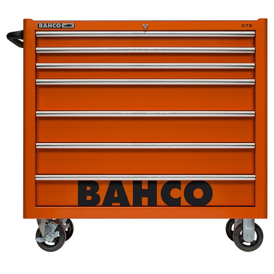 Bahco 7 drawer Stainless Steel (Top) Wheeled Tool Chest, 985mm x 1016mm x 501mm