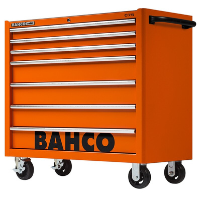 Bahco 7 drawer Stainless Steel (Top) Wheeled Tool Chest, 985mm x 1016mm x 501mm