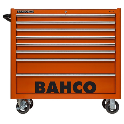 Bahco 8 drawer Stainless Steel (Top) Wheeled Tool Chest, 985mm x 1016mm x 501mm