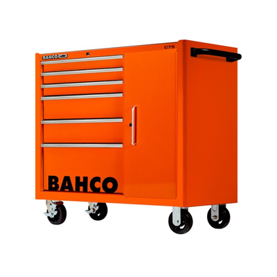 Bahco 6 drawer Stainless Steel (Top) Wheeled Tool Chest, 985mm x 1016mm x 501mm