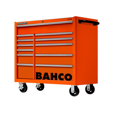 Bahco 12 drawer Stainless Steel (Top) Wheeled Tool Chest, 985mm x 1016mm x 501mm