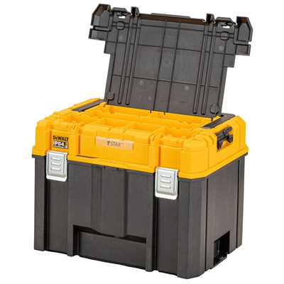 DeWALT TSTAK Organiser Top Deep Box Plastic Tool Box, 440 x 440 x 323mm