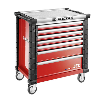 Facom 7 drawer Wheeled Tool Chest, 1005mm x 575mm x 1004mm