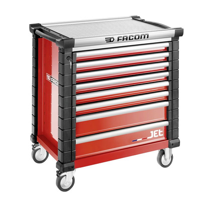 Facom 8 drawer Wheeled Tool Chest, 1005mm x 575mm x 1004mm