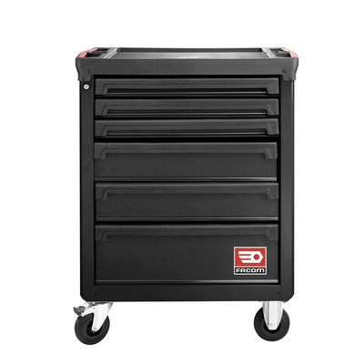 Facom 6 drawer Wheeled Tool Chest, 972mm x 515mm x 779mm