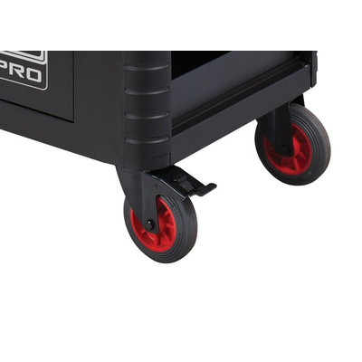 RS PRO 7 drawer Steel Wheeled Tool Chest, 1018mm x 458mm x 922mm