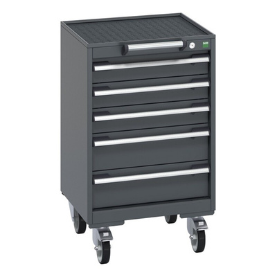 Bott 5 drawer Steel Wheeled Drawer, 885mm x 525mm x 525mm