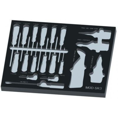 SAM 6 drawer ABS Wheeled Tool Trolley, 940mm x 710mm x 600mm