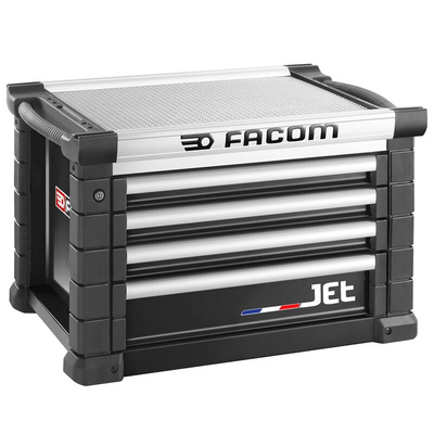 Facom 4 drawer Aluminium Tool Chest, 500mm x 575mm x 1m