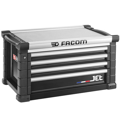 Facom 4 drawer Aluminium Tool Chest, 500mm x 575mm x 814mm