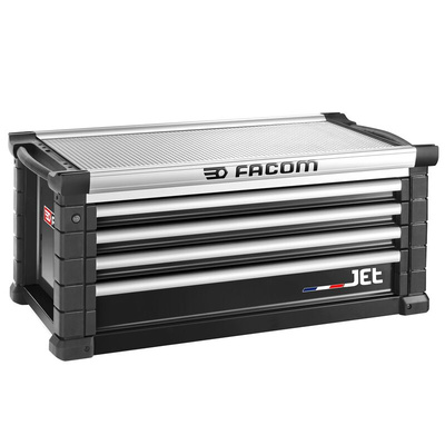 Facom 4 drawer Aluminium Tool Chest, 500mm x 575mm x 1.19m