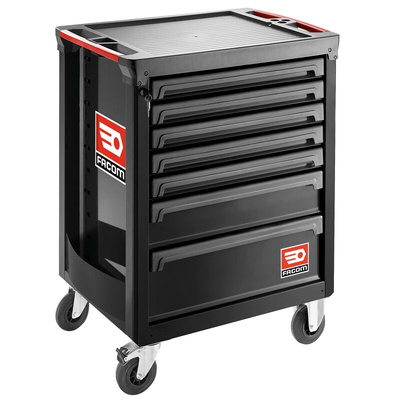 Facom 7 drawer Polypropylene with Fiber Wheeled Tool Cabinet, 972mm x 515mm x 779mm