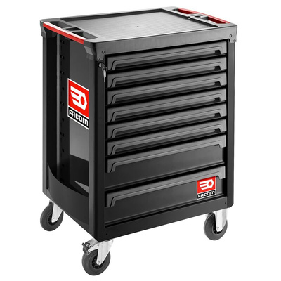 Facom 8 drawer Polypropylene with Fiber Wheeled Tool Cabinet, 972mm x 515mm x 779mm