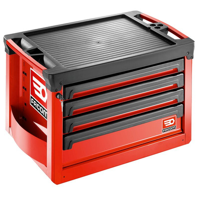 Facom 4 drawer Polypropylene with Fiber Tool Chest, 467mm x 515mm x 779mm