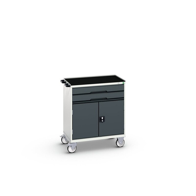 Bott 2 drawer Steel Wheeled Tool Cabinet, 965mm x 800mm x 550mm