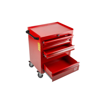 RS PRO 6 drawer Steel Wheeled Tool Chest, 830mm x 630mm x 450mm