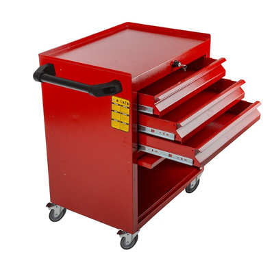 RS PRO 3 drawer Steel Wheeled Tool Chest, 830mm x 630mm x 450mm