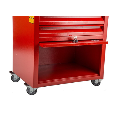 RS PRO 3 drawer Steel Wheeled Tool Chest, 830mm x 630mm x 450mm