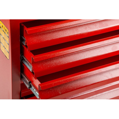 RS PRO 7 drawer Steel Wheeled Tool Chest, 970mm x 630mm x 450mm