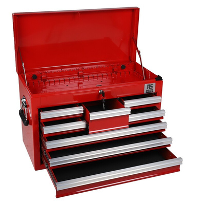 RS PRO 8 drawer Steel Tool Chest, 427mm x 660mm x 307mm