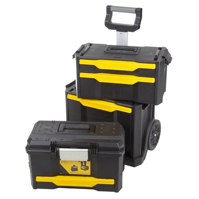 Stanley 4 drawer Aluminium, Plastic Wheeled, 866mm x 348mm x 488mm