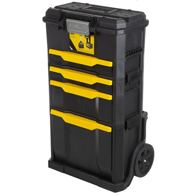 Stanley 4 drawer Aluminium, Plastic Wheeled, 866mm x 348mm x 488mm