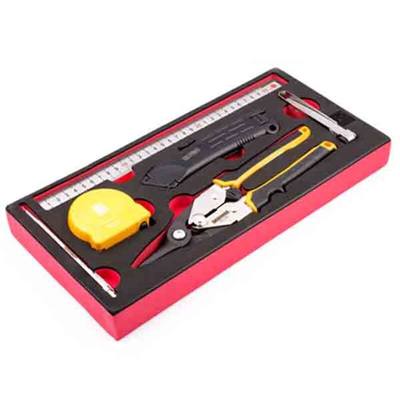 RS PRO 6 Piece Measuring and Cutting Tool Kit with Foam Inlay