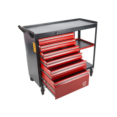 RS PRO 6 drawer Steel Wheeled Tool Chest, 450mm x 980mm x 1090mm