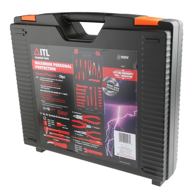 RS PRO 29 Piece Engineers Tool Kit with Case, VDE Approved
