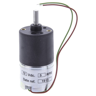 McLennan Servo Supplies Geared DC Geared Motor, 12 V dc, 20 Ncm, 5 rpm, 4mm Shaft Diameter